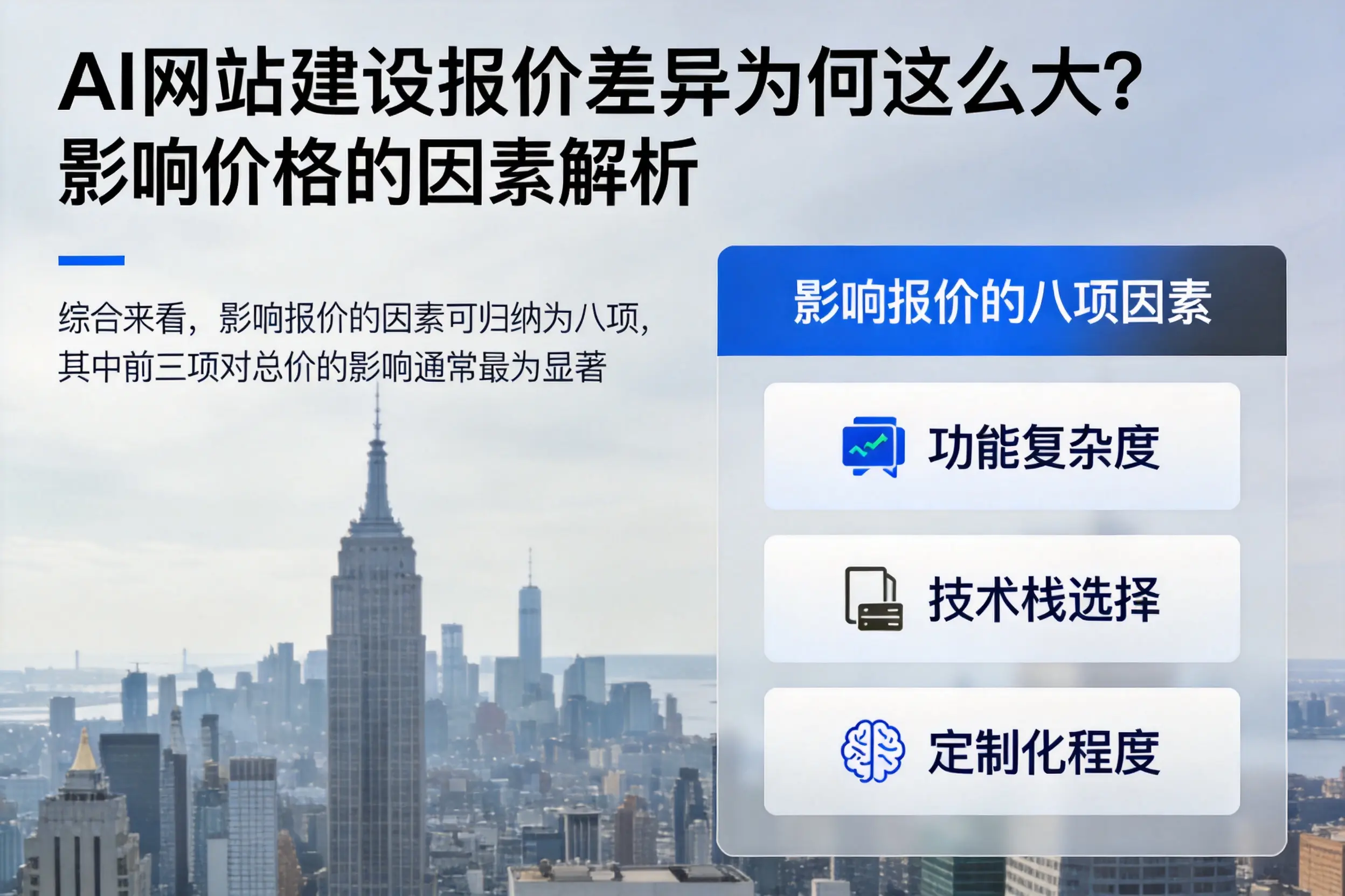 辽阳AI网站建设报价差异为何这么大？影响价格的因素解析