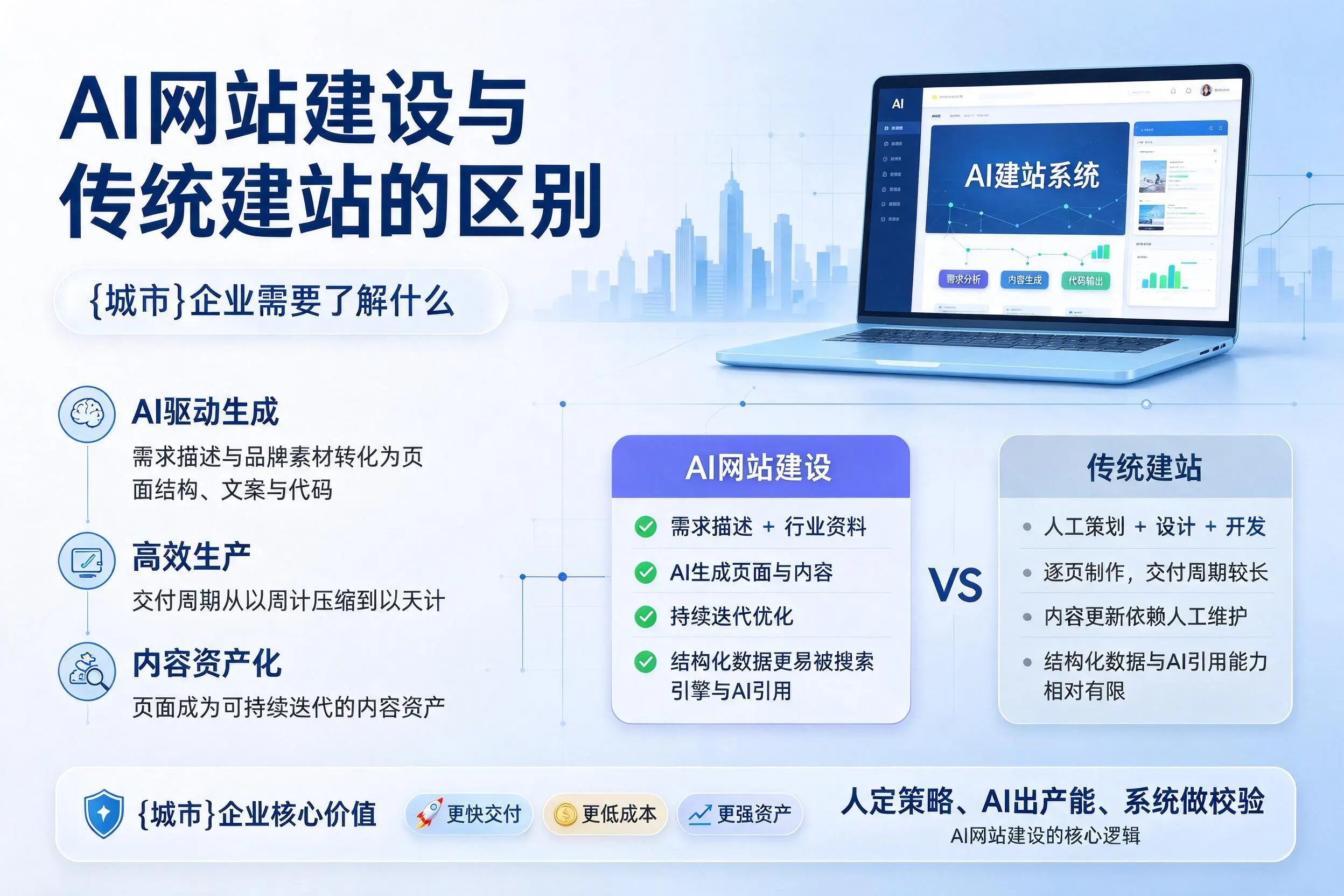 AI网站建设与传统建站的区别，辽阳企业需要了解什么