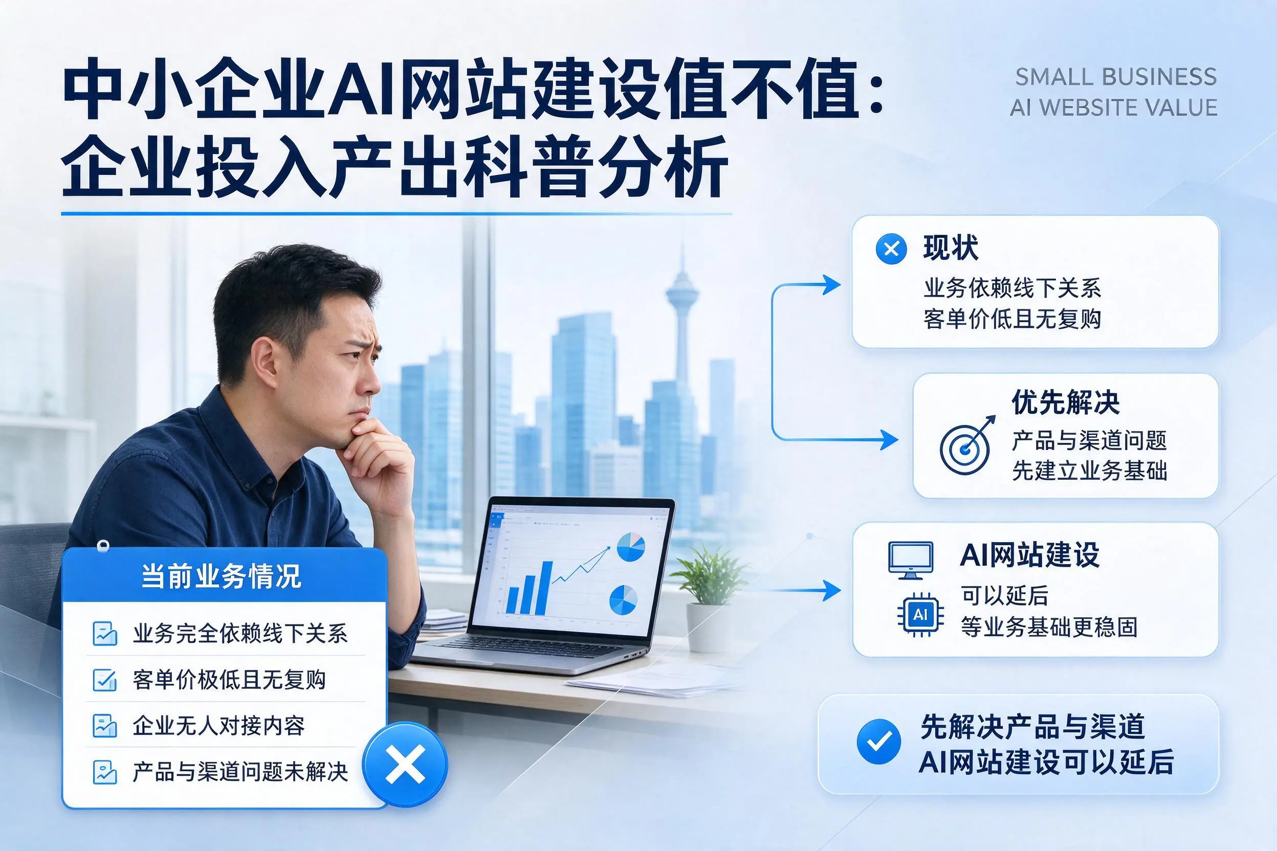 中小企业AI网站建设值不值：辽阳企业投入产出科普分析