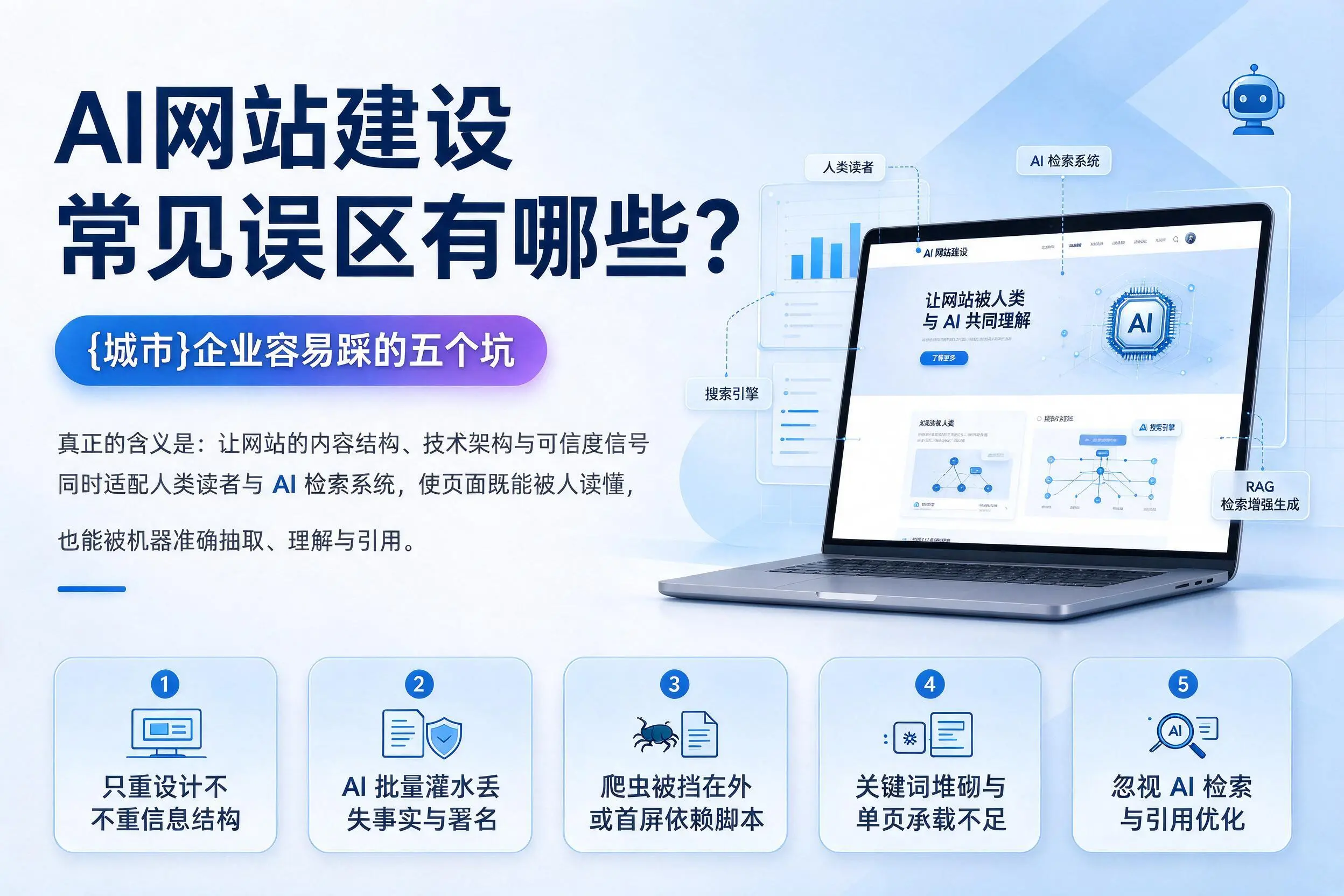 AI网站建设常见误区有哪些？辽阳企业容易踩的五个坑