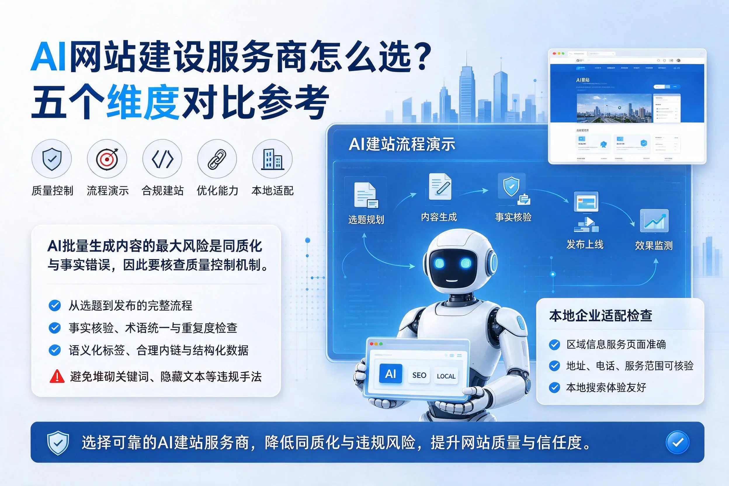 辽阳AI网站建设服务商怎么选？五个维度对比参考