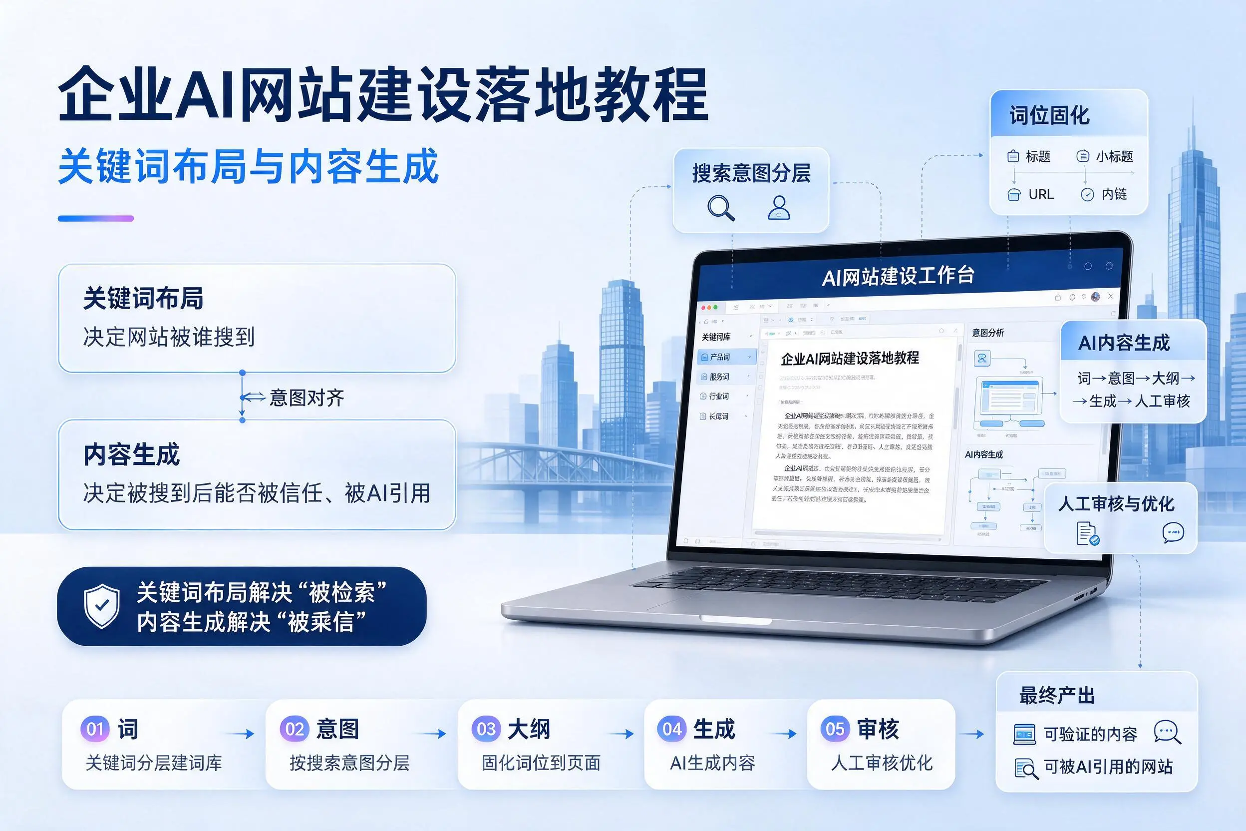 辽阳企业AI网站建设落地教程:关键词布局与内容生成